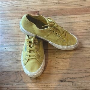 Superga Yellow Canvas Sneakers